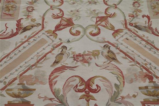 A small Aubusson tapestry square shaped rug 210 x 210cm